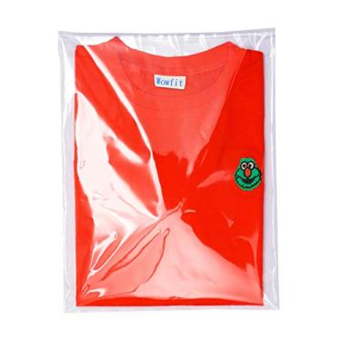 Imagem de Wowfit 200 sacos plásticos de celofane transparentes de 25,4 x 33 cm, sacos de violoncelo seláveis autoseláveis para roupas, camisas, calças, alimentos, panfletos, mais (25,4 x 33 com laterais reforçadas)