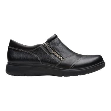 Imagem de Clarks Mocassim feminino Certina Pure Slip On, Couro preto, 8.5 Wide
