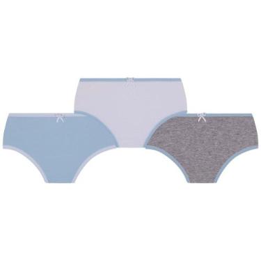 Imagem de Kit 3 Calcinhas Infantil Lobinha Lupo 18101-089 - Algodão, Sortida, P