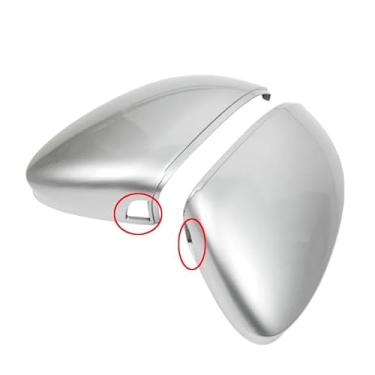 Imagem de Capa de espelho retrovisor de carro para Volkswagen Golf 8 2022-2023, tampas de cobertura de espelho de asa lateral, proteção contra chuva, carcaça de espelho retrovisor, A/prata1
