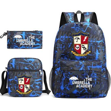Imagem de Conjunto de mochilas Umbrellas Academys Anime School 3 unidades/conjunto