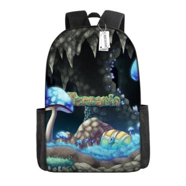 Imagem de Mochila Terrarias Cartoon Kids School Oxford 29x16x42cm