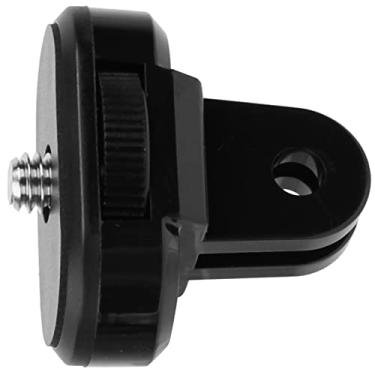 Imagem de Generic Adaptador de Montagem de Câmera Com Pino de Localização Interface de Parafuso Portátil Leve de 1/4 de Polegada para , Sony Action Camera Plástico Preto + Metal 3,5x3,5x2,1 Cm
