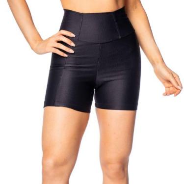 Imagem de Short Feminino Estilo Do Corpo Cintura Alta Preto, Preto, M
