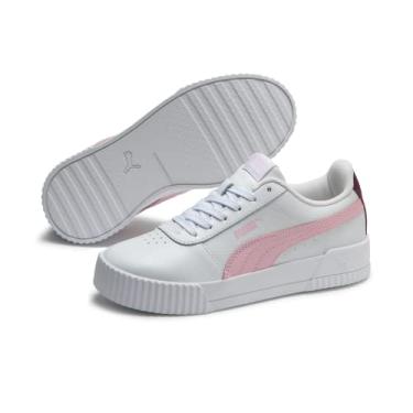 Imagem de Tênis PUMA Carina L Bdp Feminino, Branco e Rosa Claro , 38