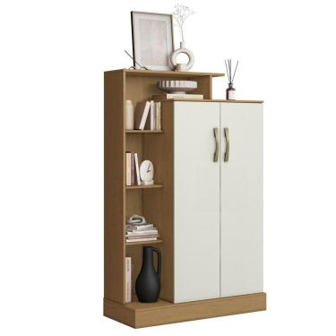 Imagem de Armário Multiuso 2 Portas Com Nicho E 3 Prateleiras Internas Orion Atacama-off White