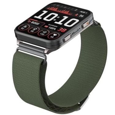 Imagem de Pulseira de nylon de 24 mm compatível com Garmin Venu X1/Coros Nomad, pulseira alpina robusta funciona com terminais de relógio de 24 mm (verde)