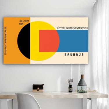 Imagem de Pôster da Bauhaus Arte de parede em tela rústica - Pôster sem moldura de 30 x 61 cm - Decoração de casa e escritório para sala de estar, quarto, cozinha e café