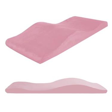 Imagem de AIROW Topo de espuma para cama de cílios, mesa de massagem, colchão de espuma de alta densidade, almofada ergonômica curvada para cama de cílios para salão de beleza