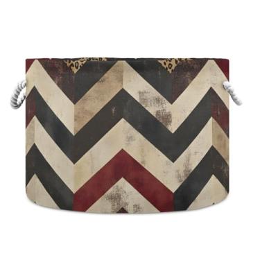 Imagem de JUZIHAI Cesta de armazenamento dobrável de padrão abstrato cesto de roupa suja para bebê, cobertor com alças de corda de algodão, caixa de brinquedos dobrável, organizador de armário para quarto