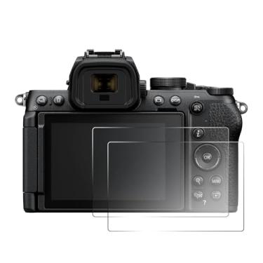 Imagem de pssped 2 peças protetoras de tela compatíveis com câmera Nikon Z50, película de vidro temperado transparente de dureza 9H para fotógrafos, antiarranhões e impressões digitais
