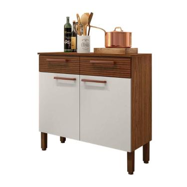 Imagem de Gabinete de Cozinha 0,90 cm 2 Portas Nala Kits Paraná
