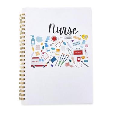 Imagem de Midrean Nursing School Student Medical Journal Assistant Gifts Spiral Nurse Notebook Notepad Planner, Ruled Paper, 5.5"X8.3" 80 (G)