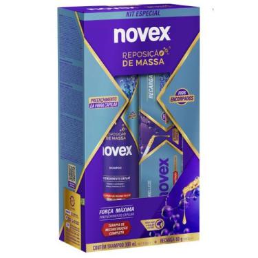 Imagem de Kit Novex Shampoo 300ml + Recarga 80g Reposição de Massa Embelleze