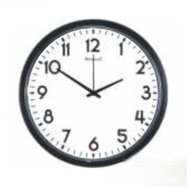 Imagem de Relógio de Parede Analógico Tic Tac 21/24/30cm - Cor Branco Preto, Funcionamento com Pilha AA, Ideal para Sala, Quarto e Escritório (KAIROS 21 CM P/B)