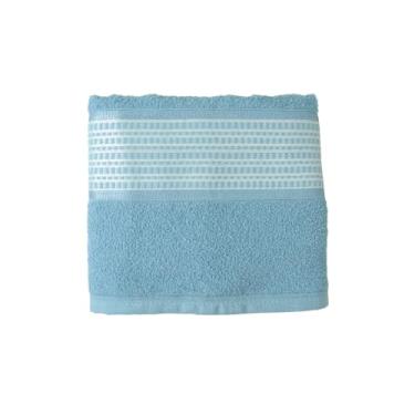 Imagem de Toalha de Banho Avulsa Urbane 100% Algodão – 1,45m x 75cm – Gramatura 360g/m² Felpuda e Macia – Alta Absorção e Secagem Rápida (01, Azul Bebê)