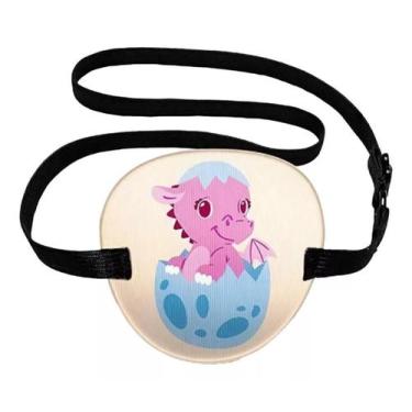 Imagem de Tapa Olho Dinossauro Rosa - Alça Elástica - 01 Unidade - Ghc Acessório