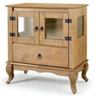 Imagem de Balcão V.itrine 2 Portas 1 Gaveta e V.idro Lateral Marrom