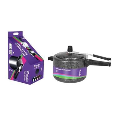 Imagem de Panela de pressão 7 Litros, craquelada preta, Starlux