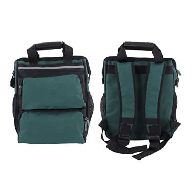 Imagem de Zopsc Mochila de Ferramentas de Tecido Oxford, Tecido Oxford Resistente à Prova de água, Vários Bolsos Espaçosos Com Alças Acolchoadas, Armazenamento Portátil para Ferragens e (40cm/15,7 pol. de