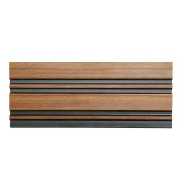 Imagem de Painel Ripado de Poliestireno 2,85 Unidade - Black Mogno - Graddus