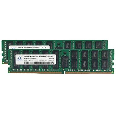 Imagem de Adamanta Atualização de memória de servidor de 32 GB (2 x 16 GB) compatível com Dell PowerEdge T630 DDR4 2133MHz PC4-17000 ECC Chip registrado 2Rx4 CL15 1.2v DRAM RAM