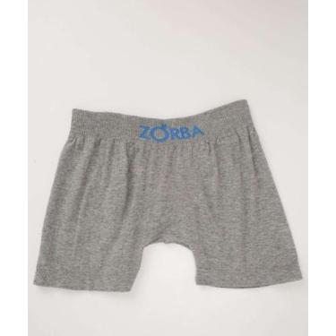 Imagem de Cueca Boxer Infantil Zorba-19069, Cinza mescla, P