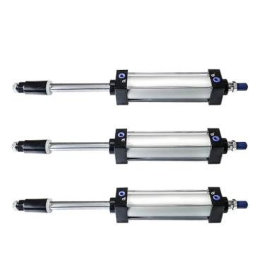 Imagem de SCJ50/63 cilindro pneumático padrão ajustável 50/63 mm furo cilindro de ar pistão grande Thrus 25/50/75/100/200/300 mm curso 1 peça (curso 100-50 mm, furo 50 mm)