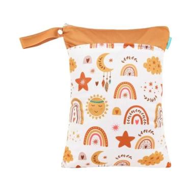 Imagem de Bolsa Impermeável Reutilizável De 30cmx40cm Para Fraldas De Bebê Com D