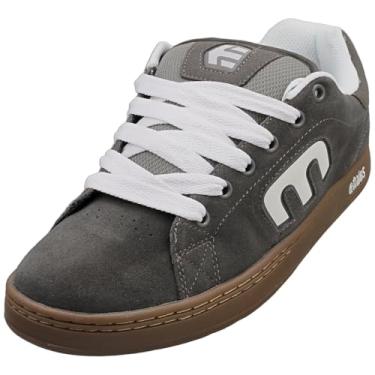 Imagem de Etnies Callicut Tênis de skate masculino, Cinza/branco/chiclete, 38