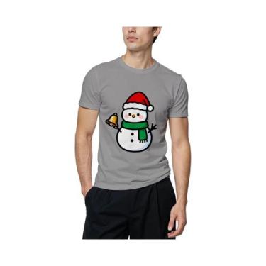 Imagem de Camiseta Casual Masculina De Verão Com Estampa De Boneco De Neve Moda 