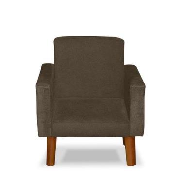 Imagem de Mini Poltrona Cadeira Infantil Nina De Criança Suede Marrom - Pandora 