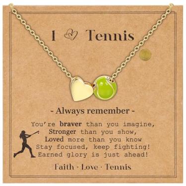 Imagem de AFSITNIG Colar de vôlei, futebol, softbol, basquete, futebol, tênis, pickleball, presentes para meninas, adolescentes, mulheres, acessórios esportivos, pingente, joias, Natal, aniversário, presentes