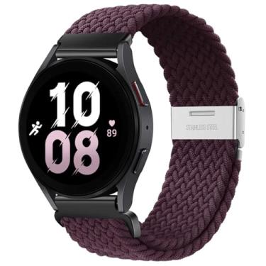Imagem de EKSIL Pulseira elástica trançada 5Pro Active 2 Gear S3 de 20 mm e 22 mm para Samsung Galaxy Watch 6 5 /4 mm de 40/44 mm para Huawei GT2/3/4Pro/5, 20mm, Ágata