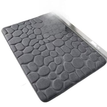 Imagem de Kit Tapete Soft Antiderrapante para Banheiro, Sala e Quarto com Diversas Cores 40cm x 60cm(KIT1-Cinza)
