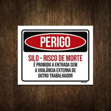 Imagem de Placa Perigo Silo Risco De Morte 36X46 - Sinalizo.Com