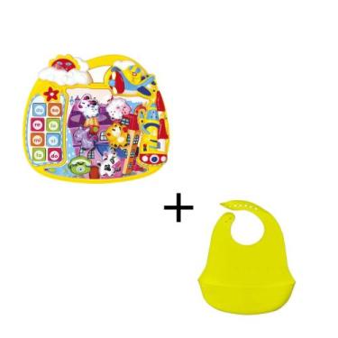 Imagem de Brinquedo Educativo De Música Colorido DMT4335 + Babador De Silicone -