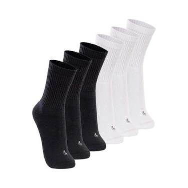 Imagem de Kit com 6 Pares de Meias Esportiva Cano Longo Lupo 3250-001 Colorido, 