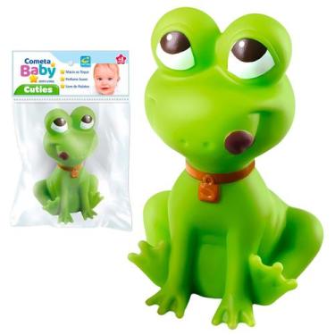 Imagem de Mordedor Bebê 3 Meses Sapo Brinquedo Sensorial Massageador Vinil Macio