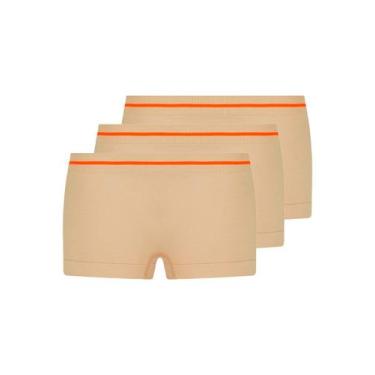 Imagem de Kit com 3 Calcinhas Infantil Lobinha 18720-001, Bege, G