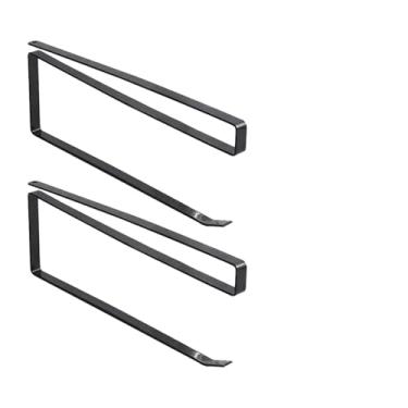 Imagem de 2 peças de suporte de toalha de papel sob o armário, suporte de toalha de cozinha, suporte de rolo de toalha, suporte de armazenamento de lenços, prateleira de filme aderente, organizador de cabide de