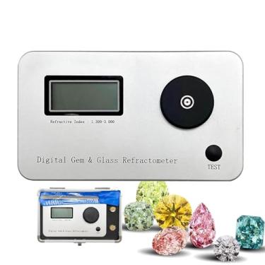 Imagem de CNAOHGHN RefratôMetro Para Pedras Preciosas,Ferramenta Profissional De IdentificaçãO E Teste De Joias,Erro De MediçãO: ±0,005/PrecisãO: 0,001/íNdice De RefraçãO 1,300-3,000, Para Joias, Jade E Cristal