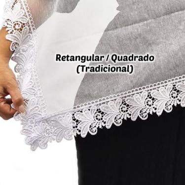 Imagem de Véu Ccb Congregação Cristã Renda Guipir Floral Adulto (modelo Evelyn) 