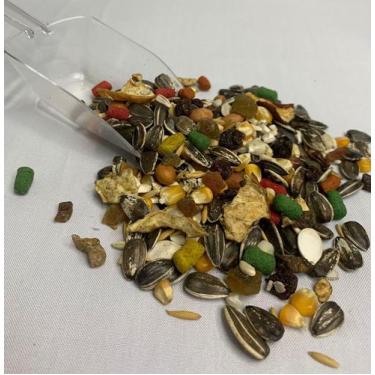 Imagem de Mistura para Papagaio e Arara Sementes e Frutas 350g Raposo Nutrição