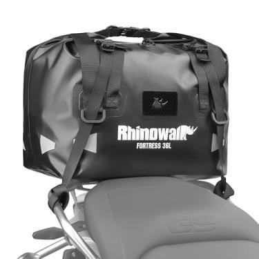 Imagem de Rhinowalk Bolsa de selim de motocicleta impermeável 36L – Pacote de assento traseiro de PVC 500D, portátil, independente ou inserção de expansão para capa superior de motocicleta