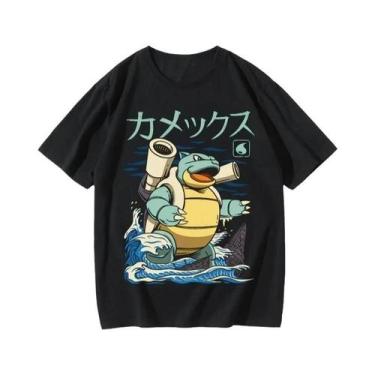 Imagem de Camiseta De Anime Pokémon Com Estampa De Squirtle, Gengar, Dragão Que 