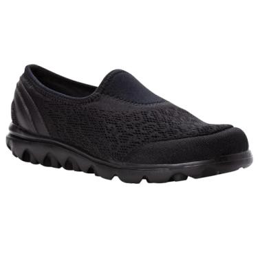 Imagem de Propét Sapato Oxford feminino Travelactive Slip-On, Todo preto, 9.5 X-Wide
