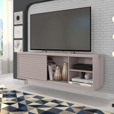 Imagem de Rack Suspenso para TV até 55 Polegadas 136cm em BP Porta Pier Multiverso CabeCasa MadeiraMadeira Cacao