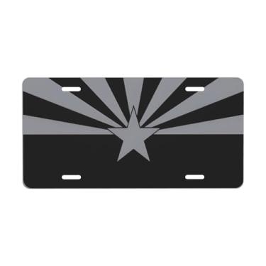 Imagem de Estrela tática, placa de carro resistente decorativa. Placa de metal para carro. Etiqueta de vaidade. Placa de carro de alumínio Noverlty impermeável Colorfast 30 × 15 cm