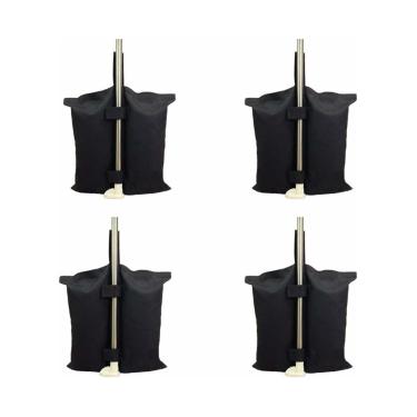 Imagem de Bolsa de pesos com costura resistente 4 unidades para barraca toldo ajuste universal tamanhos pernas 15mm a 50mm 25-30 lbs por canto tecido Oxford alta resistência uso em todas as condições climáticas